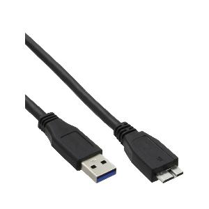 InLine 35415 - 1.5 m - USB A - Micro-USB B - Male/Male - 5120 Mbit/s - Black